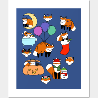 Foxes! Posters and Art